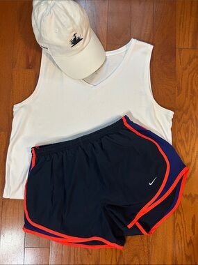 Nike Navy & Orange Running Shorts
